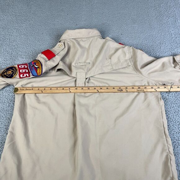 Boy Scouts Shirt Boy Large Micro Fiber Uniform Shirt BSA Polyester Calif Patches - Picture 10 of 13